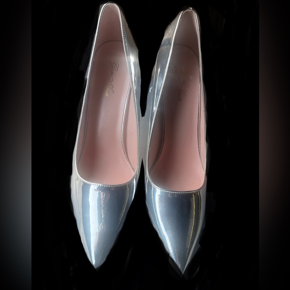 Silver chrome heels